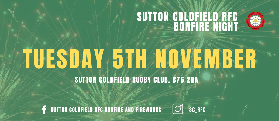 Sutton Coldfield Rugby Club Bonfire Night 2024
